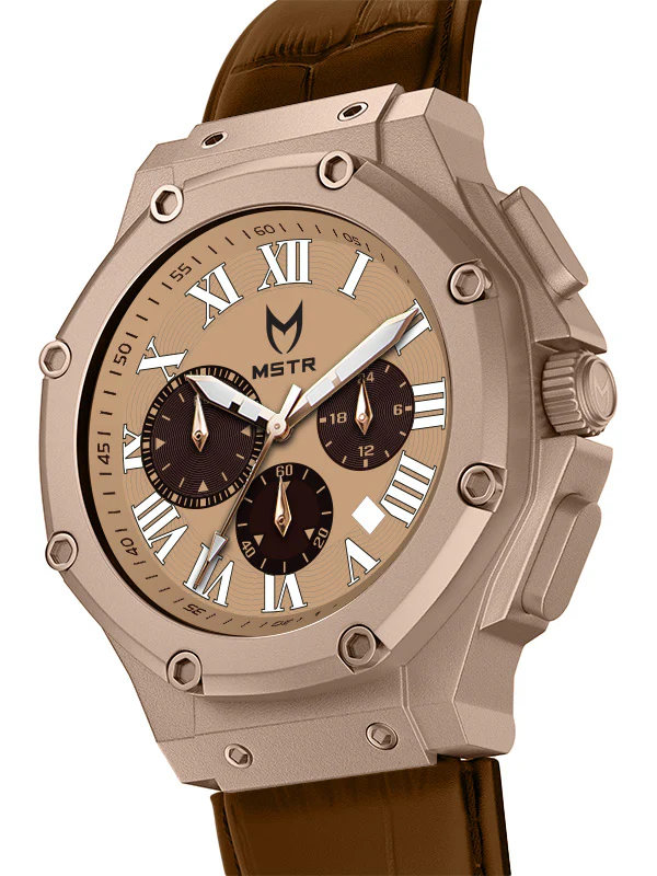 AM1029CB - AMBASSADOR ROSE GOLD / ROSE / CROC BAND WATCH - Image 3