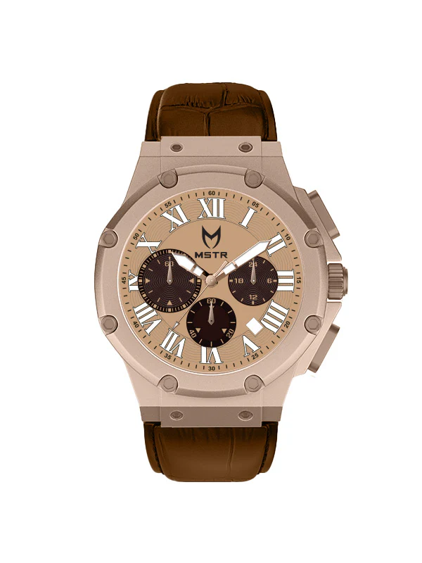 AM1029CB - AMBASSADOR ROSE GOLD / ROSE / CROC BAND WATCH - Image 4
