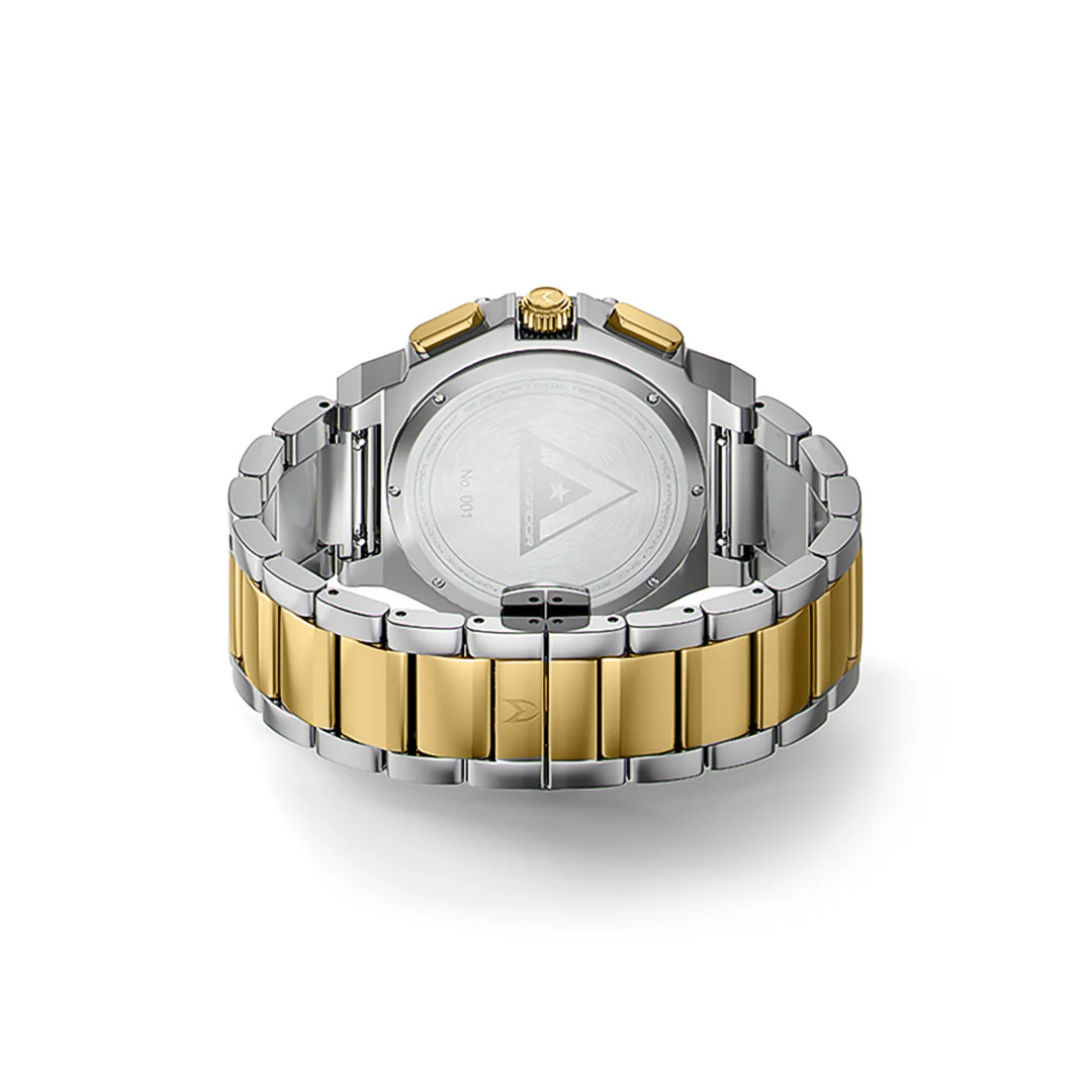 AM1032SS - AMBASSADOR SILVER / GOLD STEEL BAND WATCH - Image 5
