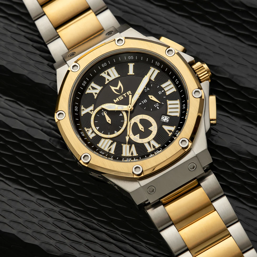 AM1032SS - AMBASSADOR SILVER / GOLD STEEL BAND WATCH - Image 6