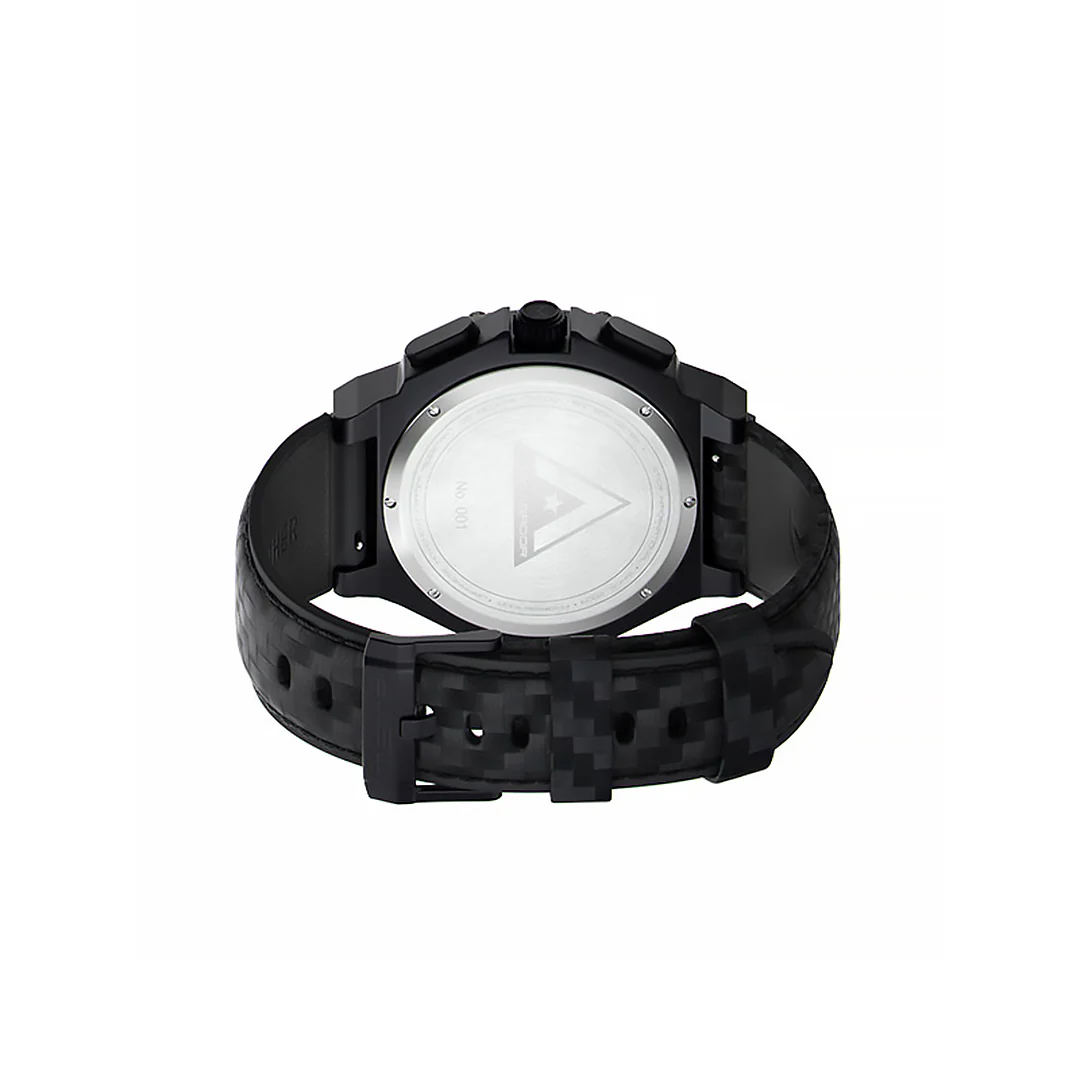 AM1036CF- AMBASSADOR BLACK / CF STYLE LEATHER BAND WATCH - Image 5