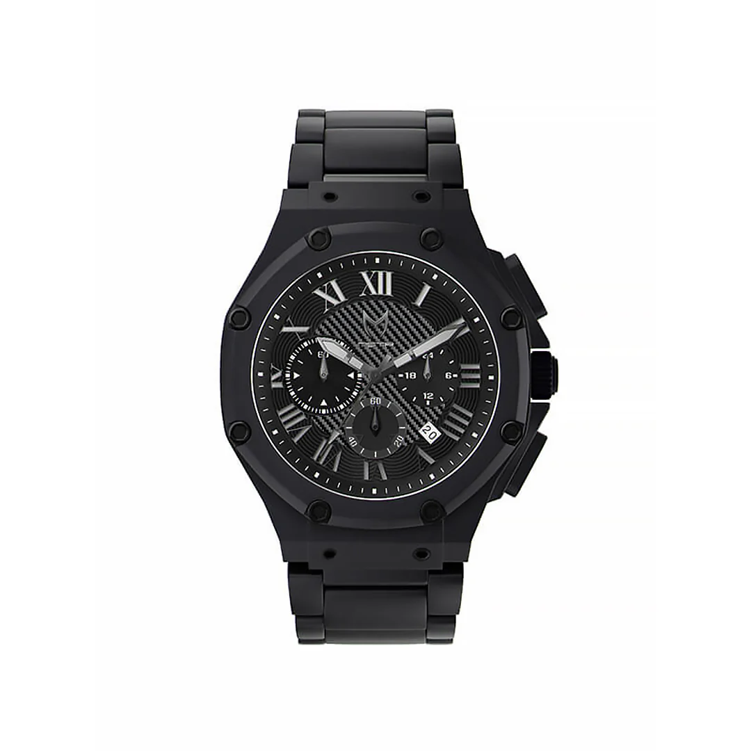 AM1036SS - AMBASSADOR BLACK / BLACK STEEL BAND WATCH - Image 4