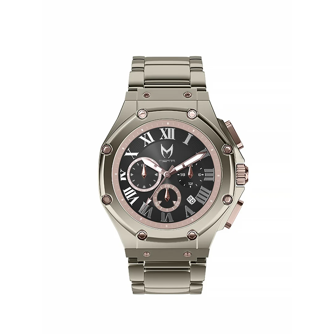 AM1038SS - AMBASSADOR WARM SILVER / STEEL BAND WATCH - Image 5