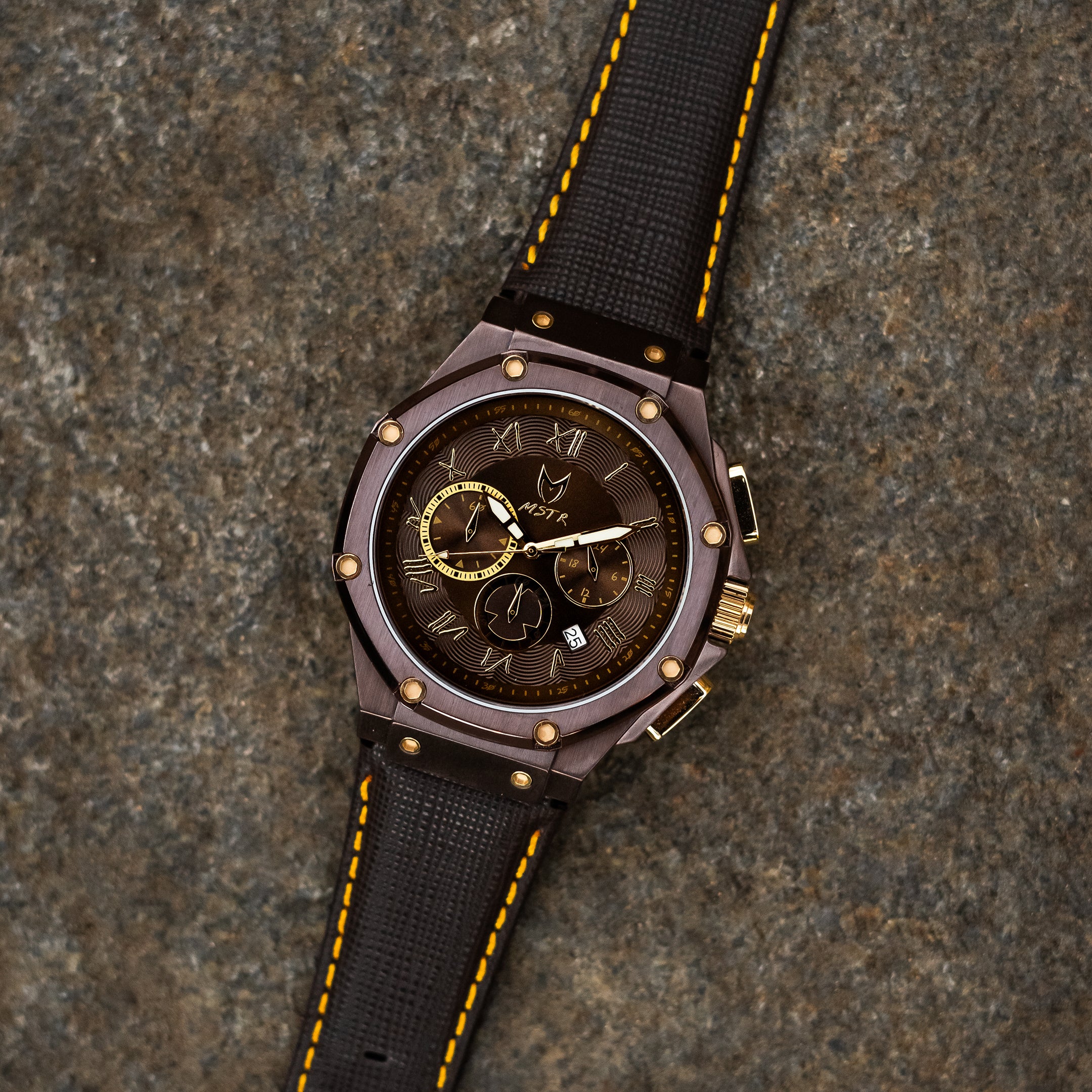 AM1052CJ - AMBASSADOR BROWN WATCH WITH LEATHER STRAP - Image 3