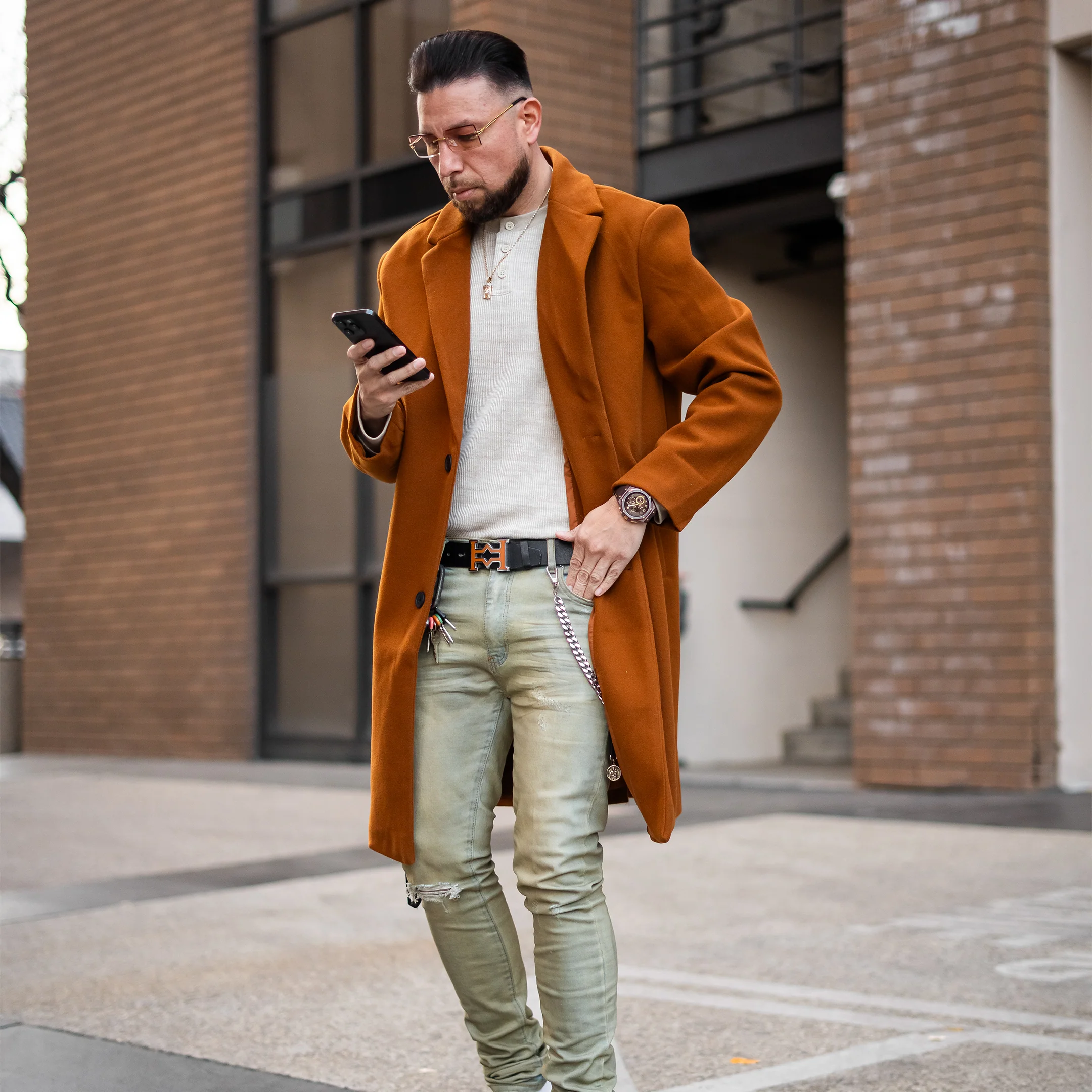 AM1052CJ - AMBASSADOR BROWN WATCH WITH LEATHER STRAP - Image 4