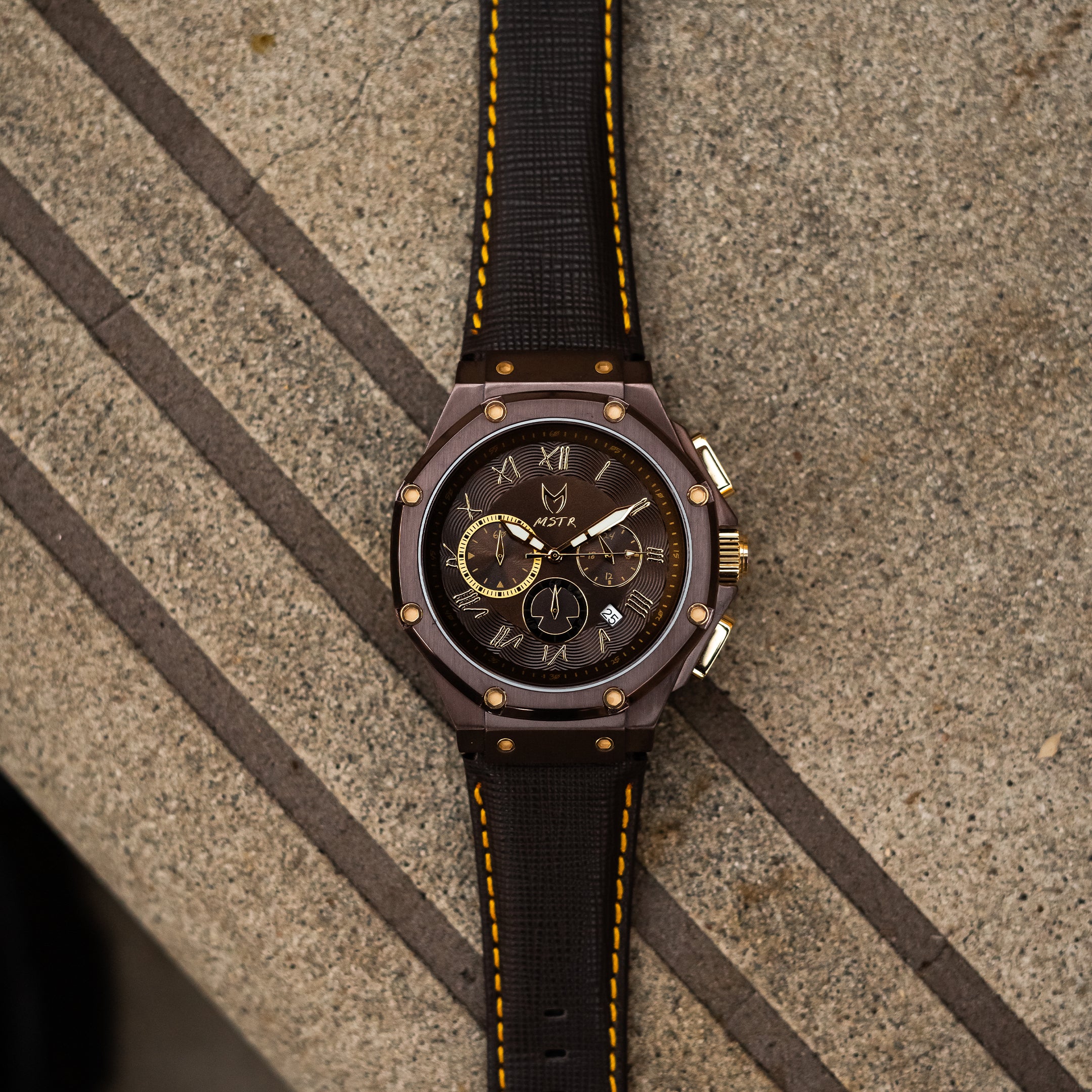 AM1052CJ - AMBASSADOR BROWN WATCH WITH LEATHER STRAP - Image 7