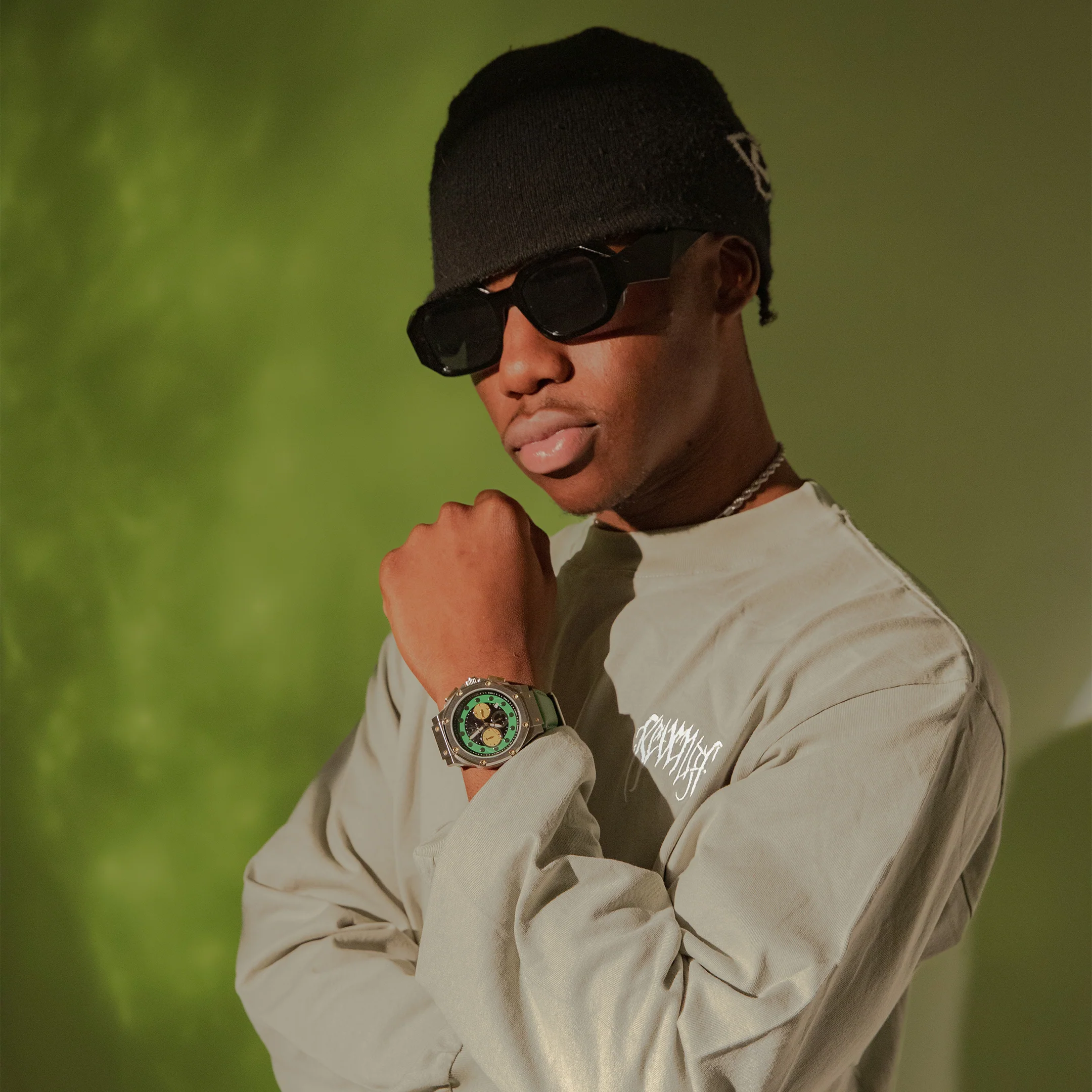 AM1055SS - AMBASSADOR SILVER / DOOM GREEN WATCH - Image 6