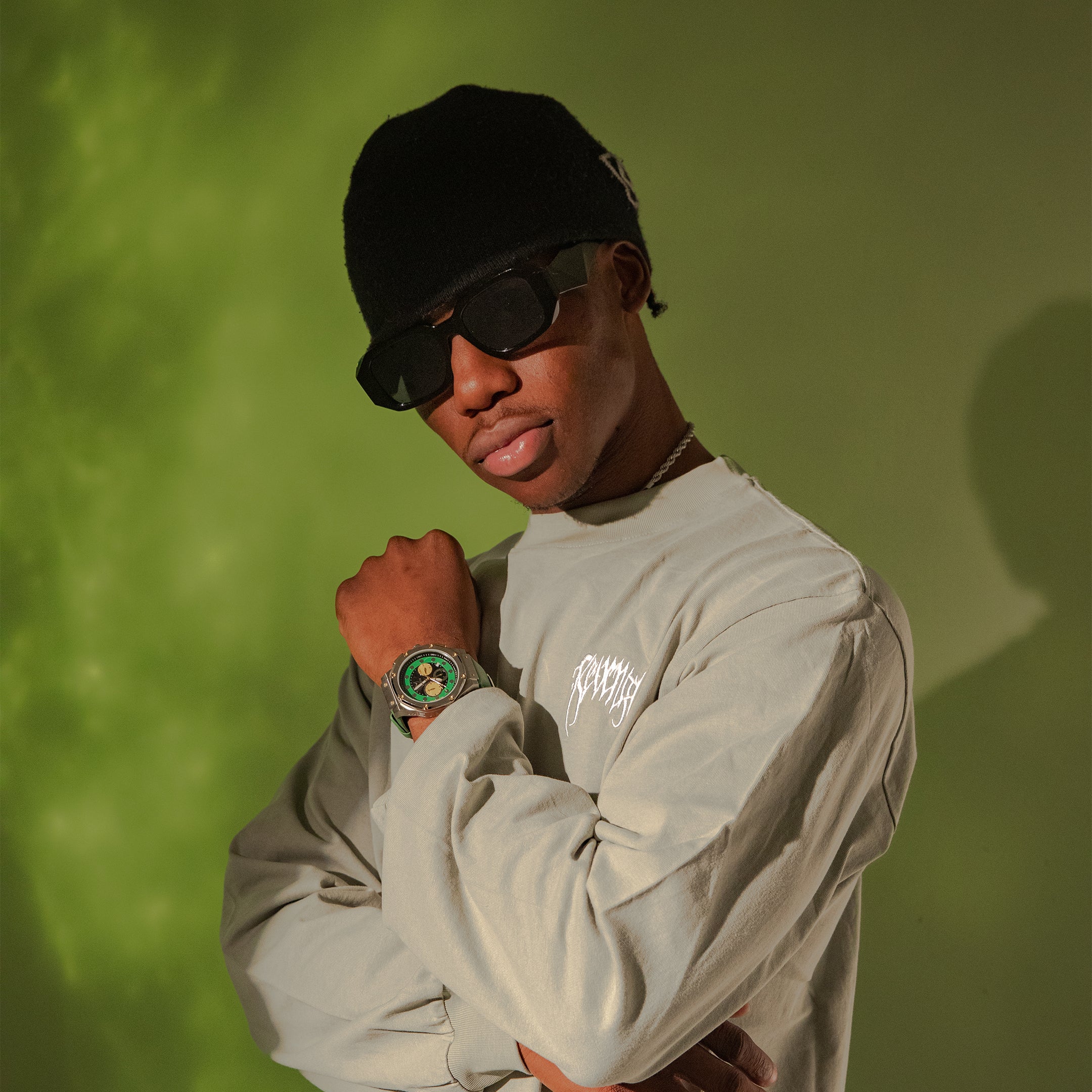 AM1055SS - AMBASSADOR SILVER / DOOM GREEN WATCH - Image 7