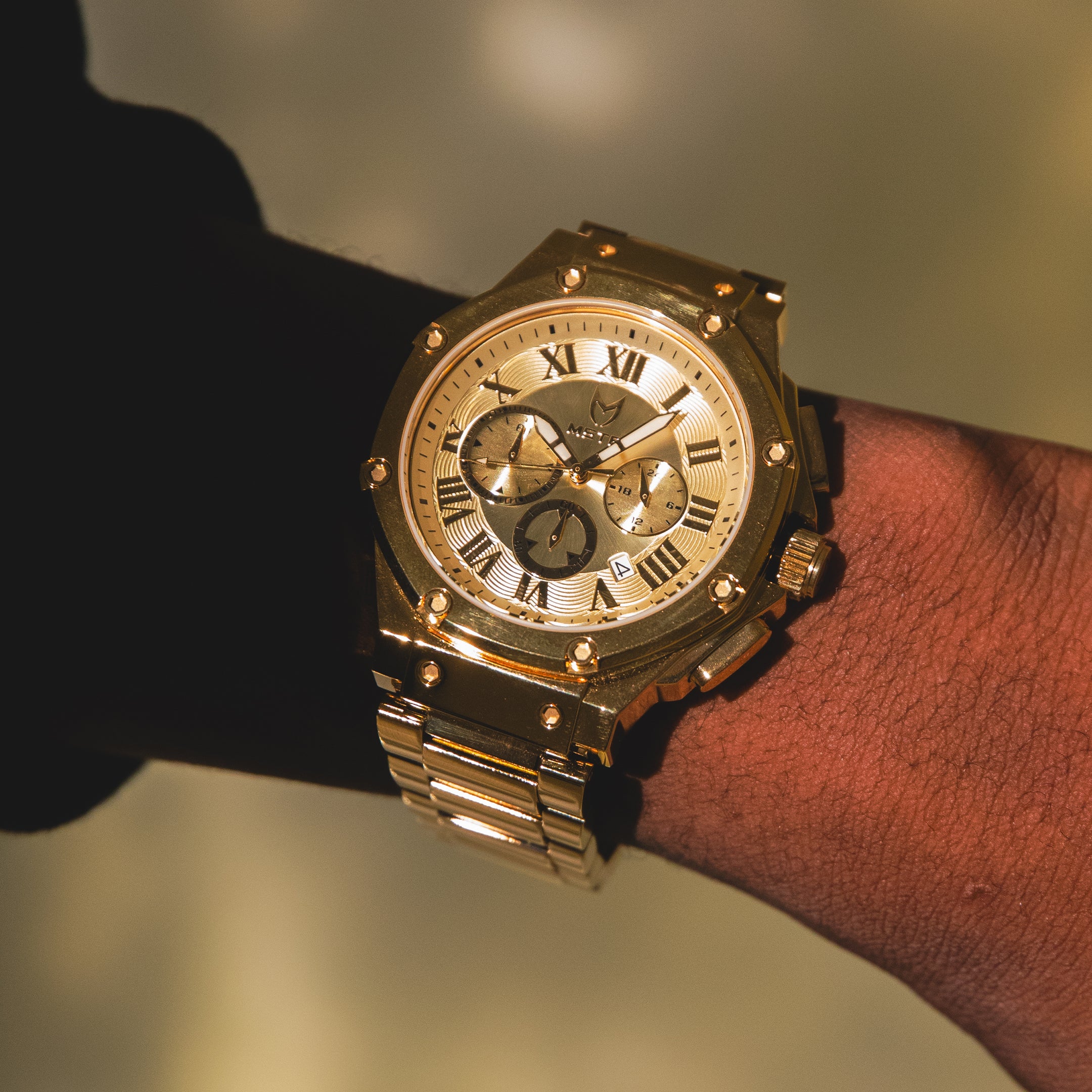 AM186SS - AMBASSADOR POLISH 18K PLATED / GOLD / SS BAND - Image 6