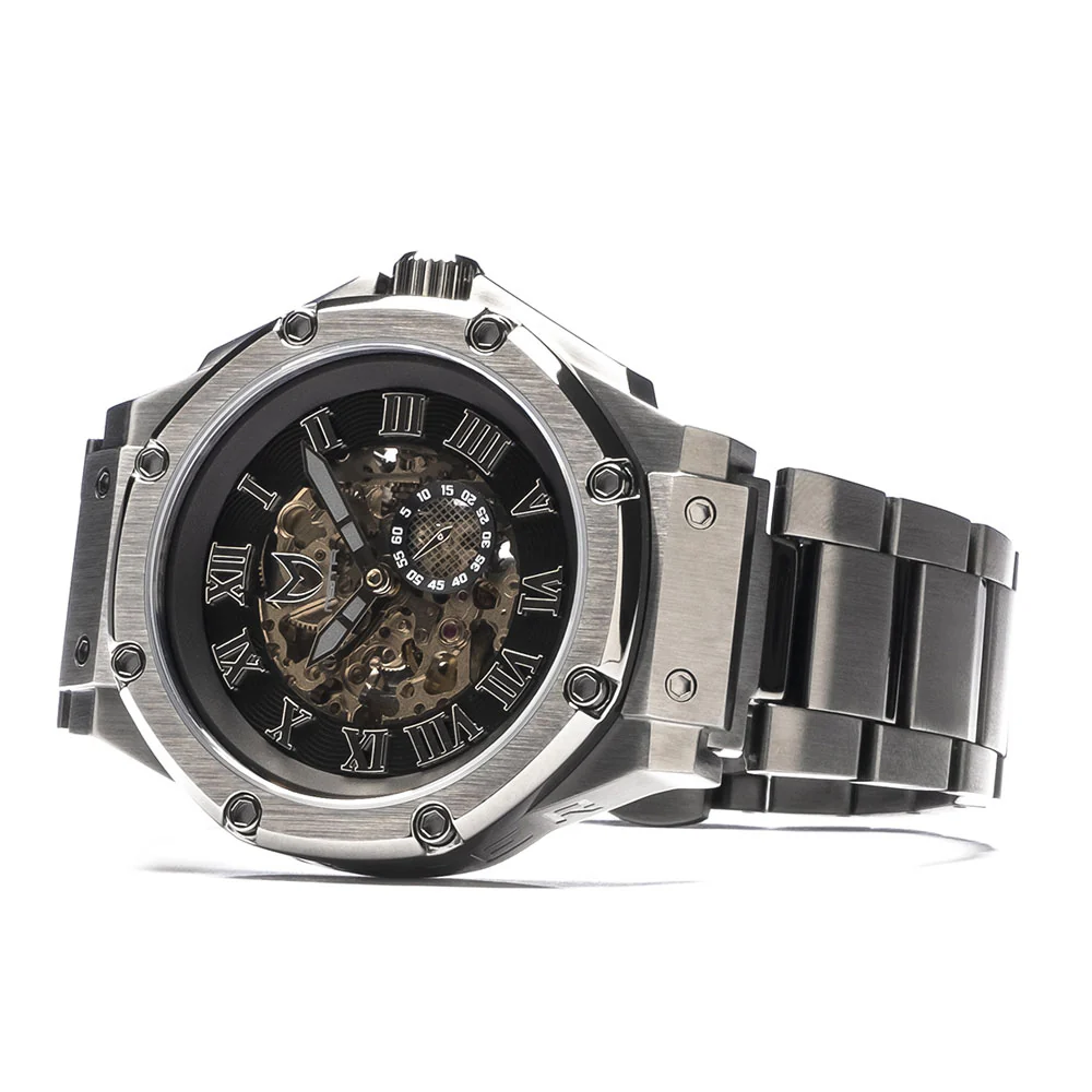 AM304SS - AMBASSADOR TITANIUM GREY AUTOMATIC / BLACK / SS BAND - Image 3