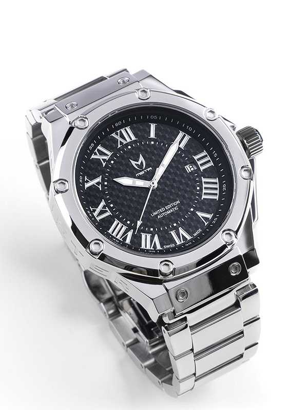 AM309SS - AMBASSADOR POLISHED SILVER AUTOMATIC / SS BAND SWISS ETA - Image 4