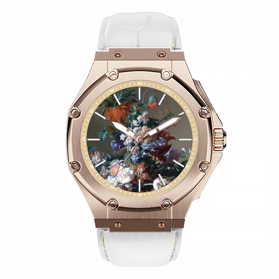 AM406LB - 41 MM JAN VAN HUYSUM WATCH ROSE GOLD WITH LEATHER STRAP - Image 4