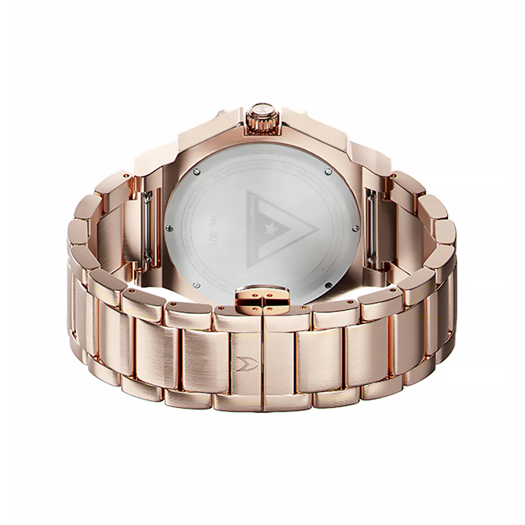 AM406SS - 41 MM JAN VAN HUYSUM WATCH ROSE GOLD WITH STEEL STRAP - Image 5