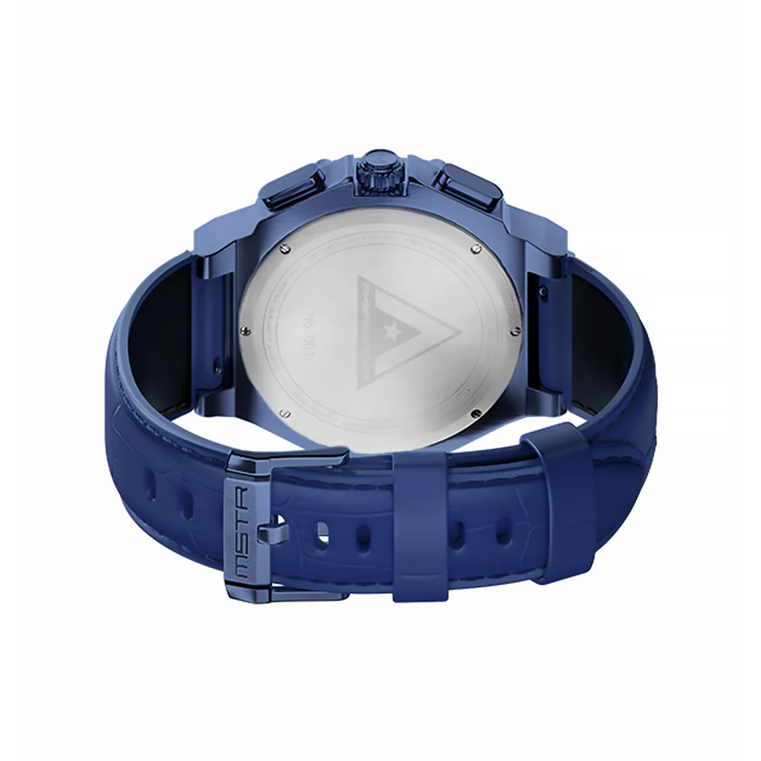 AM407LB - 41 MM VAN GOGH MATTE BLUE WATCH WITH LEATHER STRAP - Image 5