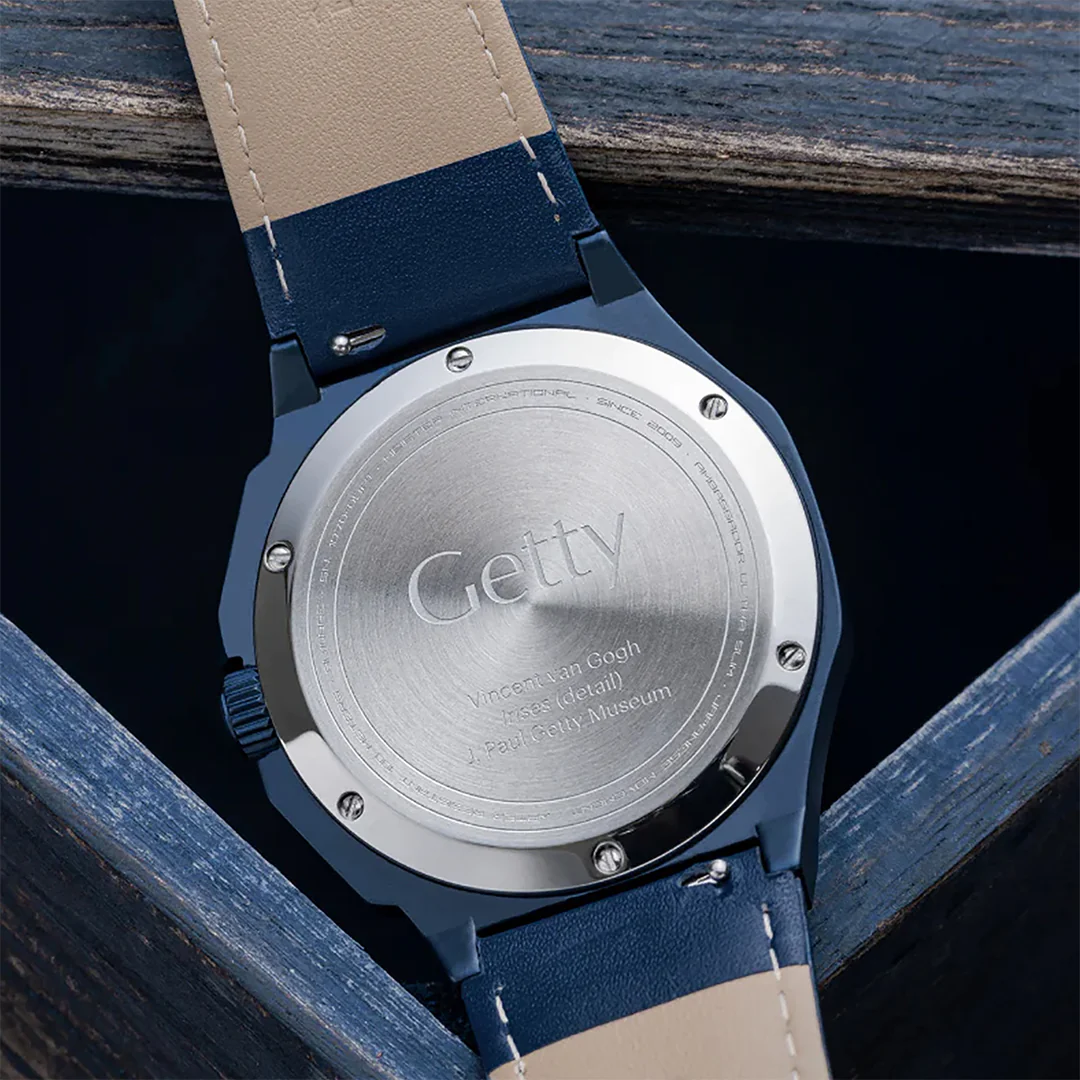 AM407LB - 41 MM VAN GOGH MATTE BLUE WATCH WITH LEATHER STRAP - Image 6