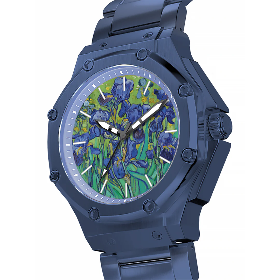 AM407SS - 41 MM VAN GOGH MATTE BLUE WATCH WITH STEEL STRAP - Image 3