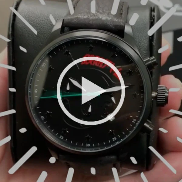 AV119AB - AVIATOR BLACK / BLACK / LEATHER BAND (ASTRO BOY) - Image 4