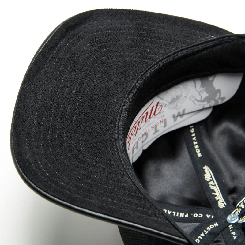 MSTR X Mitchell & Ness Snapback Hat - Black on Black - Image 6