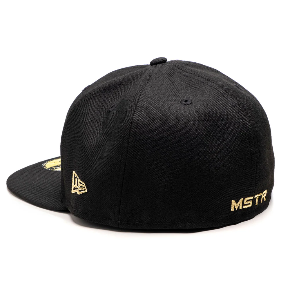 CAP107 - MSTR FITTED HAT / BLACK & GOLD - Image 3