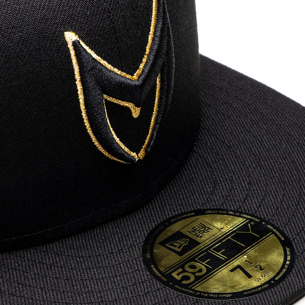 CAP107 - MSTR FITTED HAT / BLACK & GOLD - Image 4