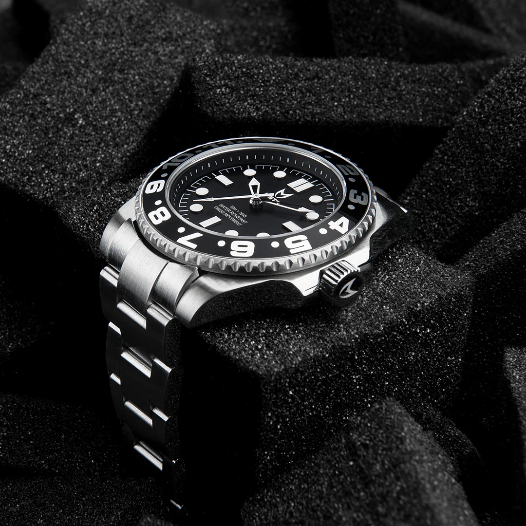 VO128SS - VOYAGER SILVER & BLACK WATCH - Image 3