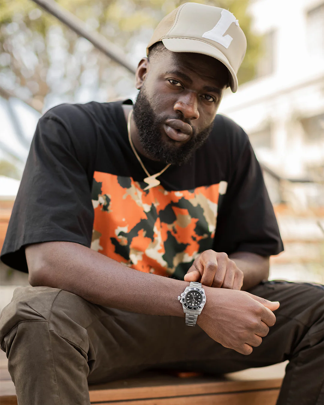 VO128SS - VOYAGER SILVER & BLACK WATCH - Image 5